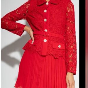 Self-Portrait Red Lace Dress
